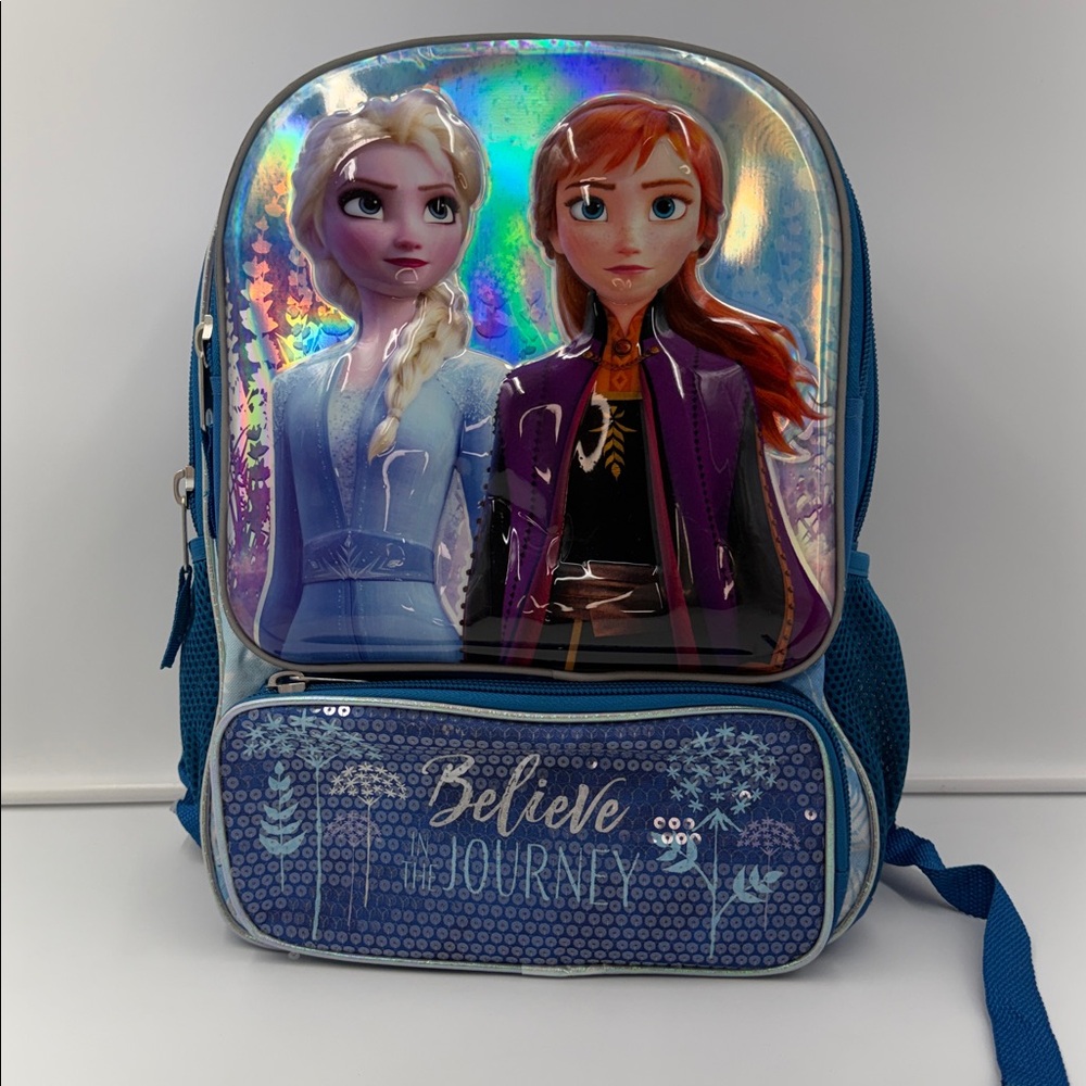 Disney Frozen 2 themed backpack featuring the‎ characters Elsa & Anna almost new